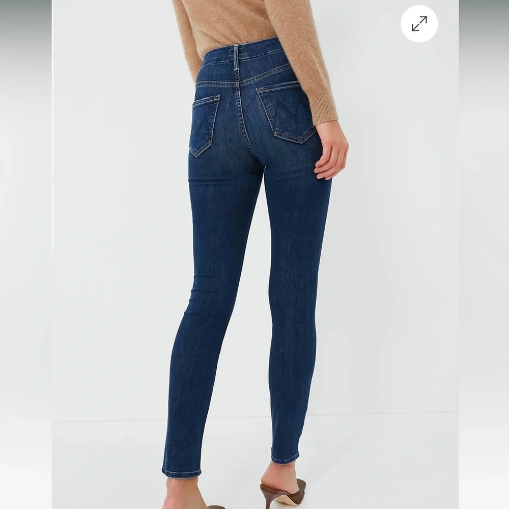 MOTHER Denim Teaming Up High Waisted Looker Ankle Jeans 25 - Picture 2 of 8